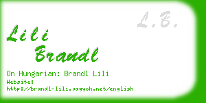 lili brandl business card